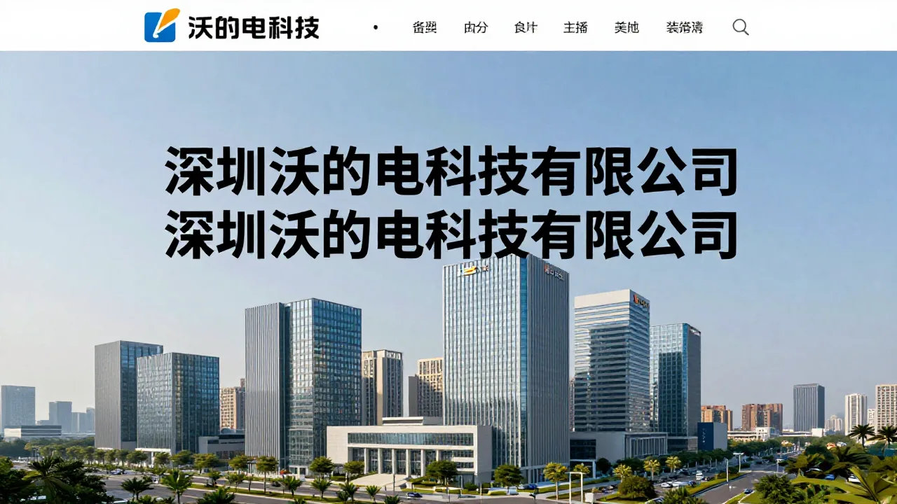 深圳沃的电科技有限公司 首页主视觉